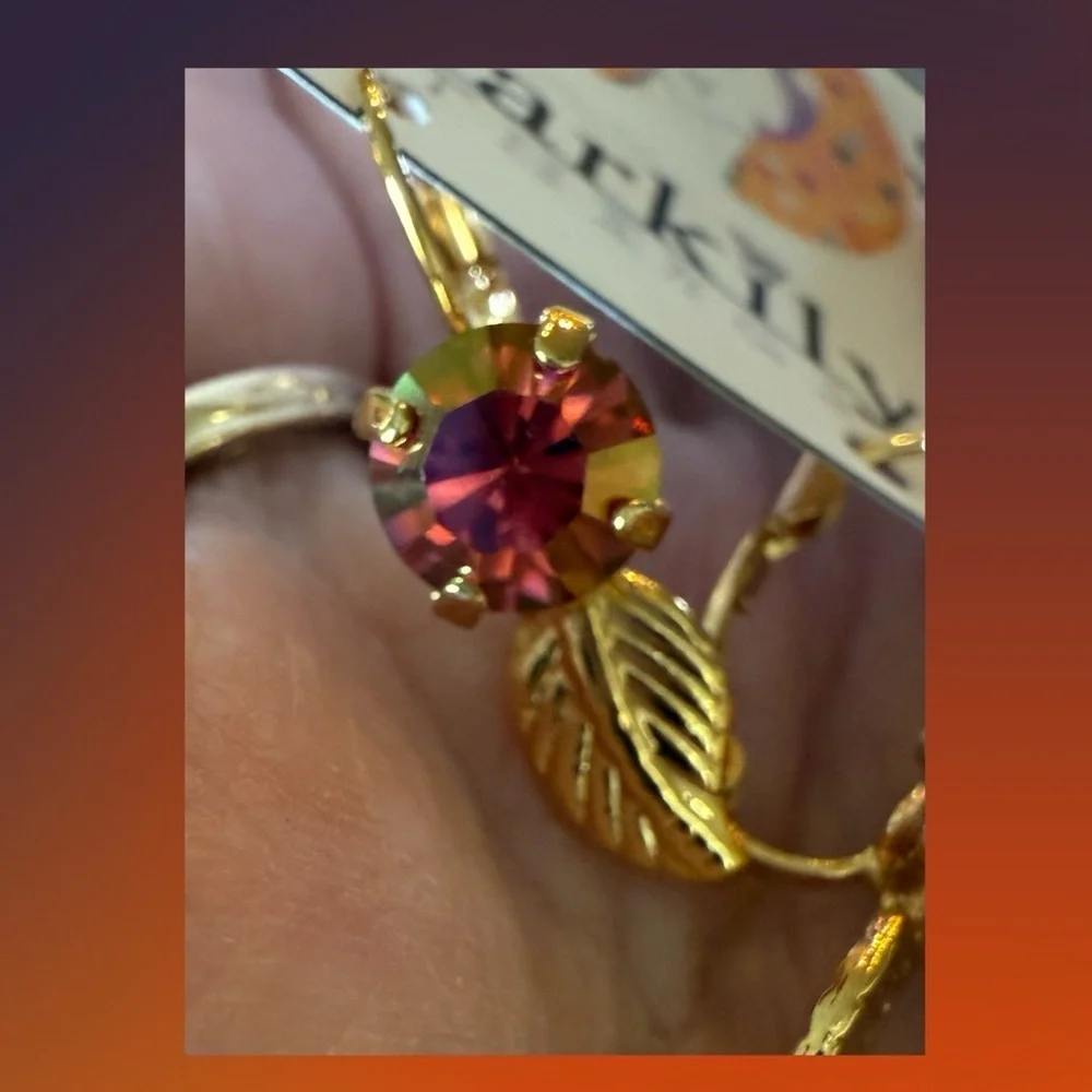 Handcrafted earrings with Swarovski crystal